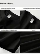 Baskılı Oversize Bisiklet Yaka T-shirt - Siyah resmi
